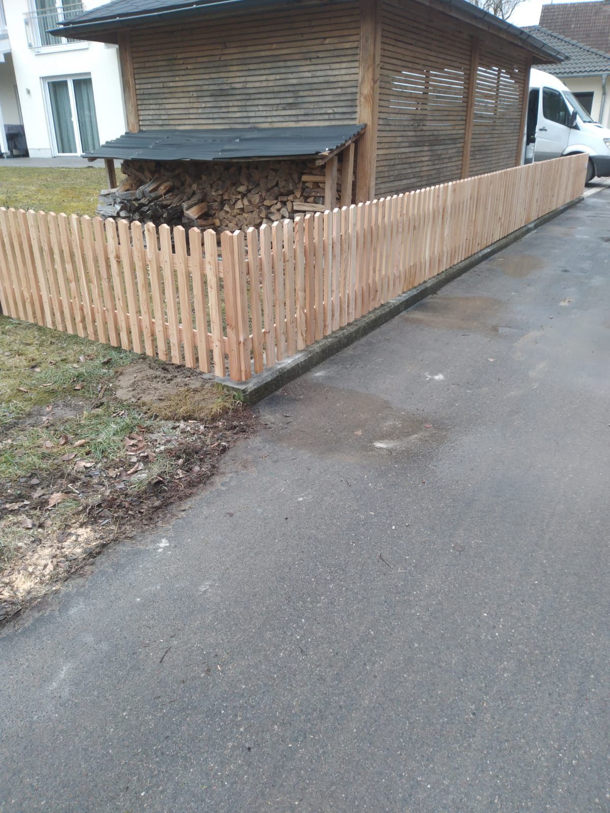 Zaun fertig montiert